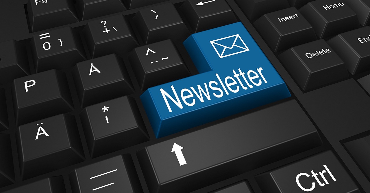 Newsletter, keyboard, send — Gown Like a Actual Businessman